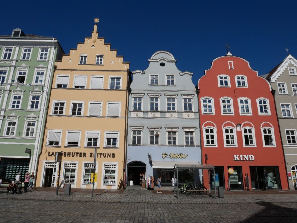 Innenstadt Landshut bunte Häuser