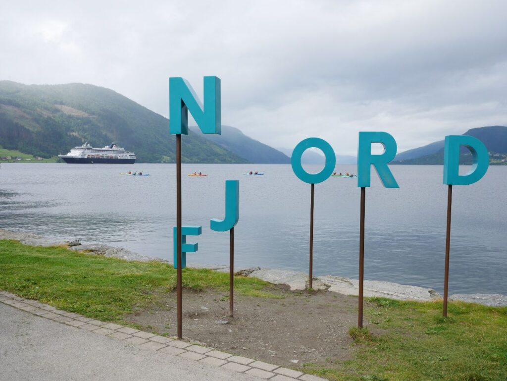 Nordfjordeid Schriftzug